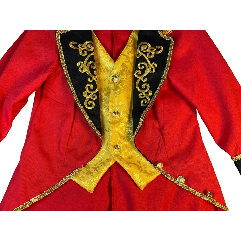 Youth Boy Red Circus Ringmaster Costume Jacket Tailcoat  Size L  Prince Charming